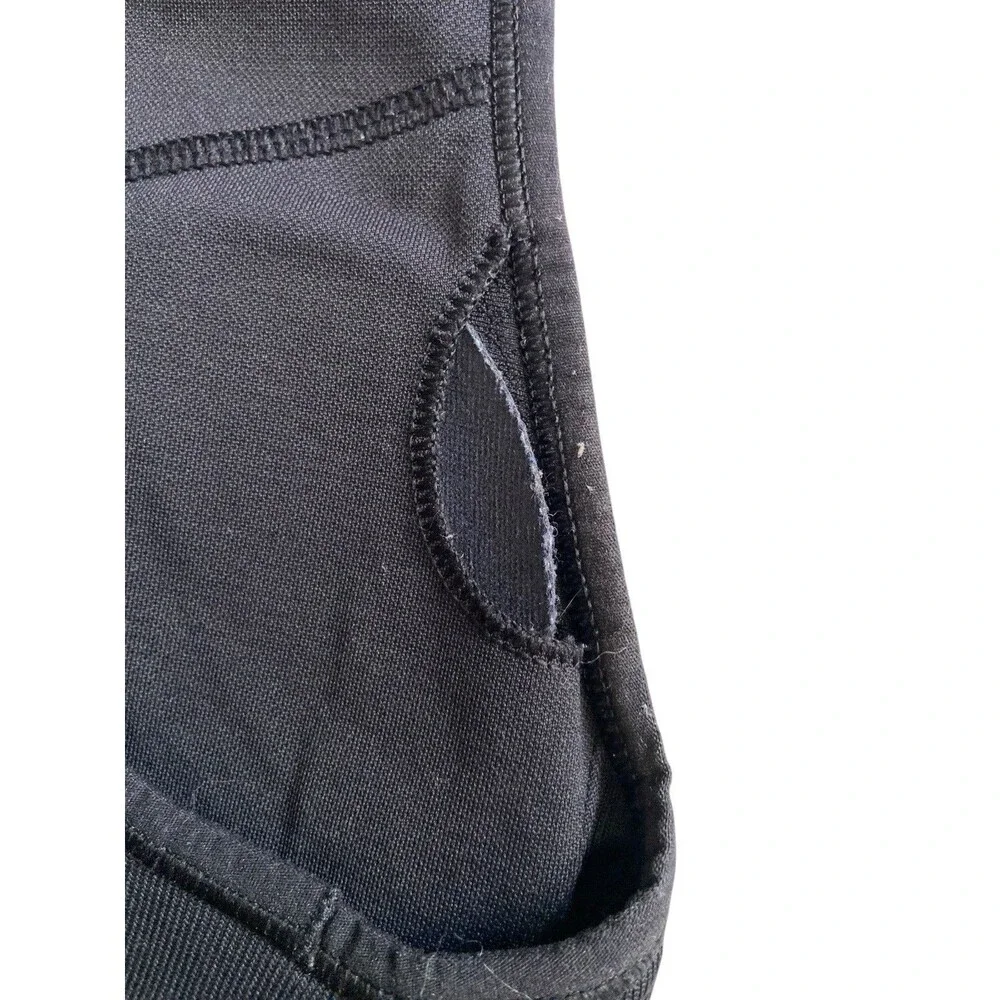 Lululemon Women Ebb to Train Sports Bra Size 2 Black Longline High Neck Gym Yoga